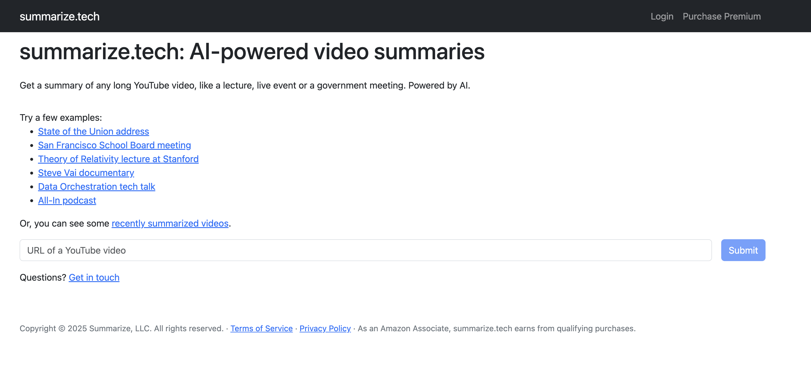 Summarize.tech Platform